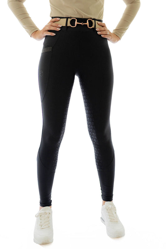 Reitleggings Glamour - black