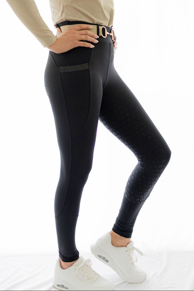 Reitleggings Glamour - black